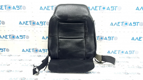 Ford Escape MK4 20-22 passenger seat back upholstery, black leather with perforation, heated