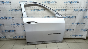 Jeep Compass 17-26 keyless front right door assembly, white PW7, dents