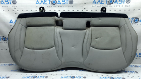 Jeep Compass 22-26 rear seat cushion, gray leather, white and brown stitching, perforated, dry-cleanable