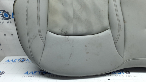 Jeep Compass 22-26 rear seat cushion, gray leather, white and brown stitching, perforated, dry-cleanable