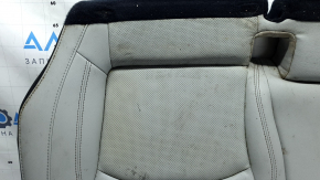 Jeep Compass 22-26 rear seat cushion, gray leather, white and brown stitching, perforated, dry-cleanable