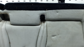 Jeep Compass 22-26 rear seat cushion, gray leather, white and brown stitching, perforated, dry-cleanable
