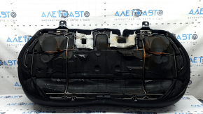 Jeep Compass 22-26 rear seat cushion, gray leather, white and brown stitching, perforated, dry-cleanable