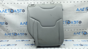 Right rear seat back, 2nd row, Jeep Compass 22-26, gray leather, white + brown stitching, perforation, dry-cleanable