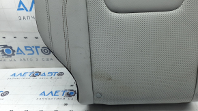 Right rear seat back, 2nd row, Jeep Compass 22-26, gray leather, white + brown stitching, perforation, dry-cleanable