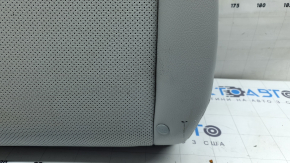 Right rear seat back, 2nd row, Jeep Compass 22-26, gray leather, white + brown stitching, perforation, dry-cleanable