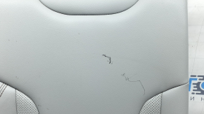 Right rear seat back, 2nd row, Jeep Compass 22-26, gray leather, white + brown stitching, perforation, dry-cleanable
