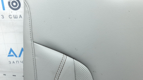 Right rear seat back, 2nd row, Jeep Compass 22-26, gray leather, white + brown stitching, perforation, dry-cleanable