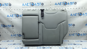 Left rear seat back, 2nd row, Jeep Compass 22-26, gray leather, white + brown stitching, perforation, with belt, with armrest, dry-cleanable