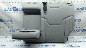 Left rear seat back, 2nd row, Jeep Compass 22-26, gray leather, white + brown stitching, perforation, with belt, with armrest, dry-cleanable