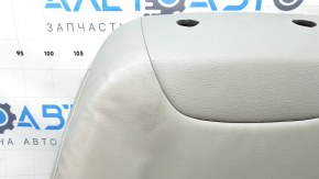 Driver's seat back upholstery for a Jeep Compass 22-26, gray and black leather, brown and white stitching, perforated, heated, dry-cleanable, scratches
