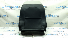 Driver's seat back upholstery for a Jeep Compass 22-26, gray and black leather, brown and white stitching, perforated, heated, dry-cleanable, scratches
