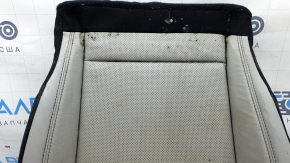 Jeep Compass 22-26 passenger seat cushion upholstery, gray and black leather, brown and white stitching, perforated, heated, dry-cleanable
