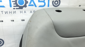 Jeep Compass 22-26 passenger seat back upholstery, gray and black leather, brown and white stitching, perforated, heated, dry-cleanable