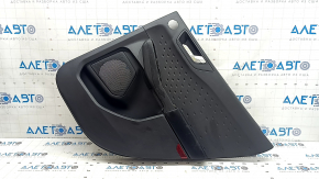 Rear right door panel for Ford Escape MK4 20-22, under the tweeter, black with a black plastic insert, black plastic armrest, with a handle, scratched