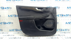 Door trim panel, front left, Ford Escape MK4 20-22, under the tweeter, black with a black plastic insert, wood molding, black plastic armrest, with a handle, Bang & Olufsen, with a handle