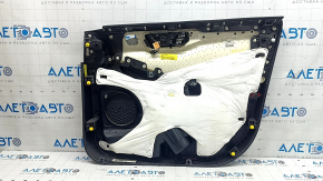 Door trim panel, front left, Ford Escape MK4 20-22, under the tweeter, black with a black plastic insert, wood molding, black plastic armrest, with a handle, Bang & Olufsen, with a handle
