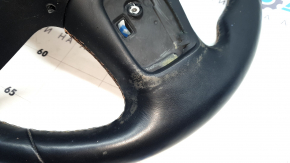 Jeep Compass 22 steering wheel, black leather, brown stitching, heated, scratches, worn