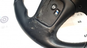 Jeep Compass 22 steering wheel, black leather, brown stitching, heated, scratches, worn