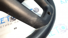 Jeep Compass 22 steering wheel, black leather, brown stitching, heated, scratches, worn