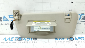 Left visor for Ford Escape MK4 2020, beige, without hook, illuminated, Homelink