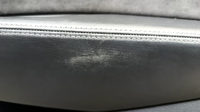 Front right door panel for Audi E-Tron 19-23, black leather, chrome molding, Bang & Olufsen chrome trim, worn leather