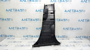 Lower left center pillar trim for Toyota Highlander 14-19, black, scratches