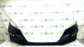Bare front bumper for Honda Accord 18-20 with parking sensors, white, scratches, broken fasteners, dented