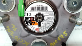The Honda Accord 18-22 driver's steering wheel airbag is black and scratched.