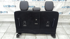 Rear seat backrest, 3rd row, assembled, Mazda CX-90 24-26, black leather, 60/40