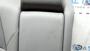 Rear row of seats, 2nd row, upper part, right, Honda Accord 19-22, gray leather, heated, with armrest, perforated