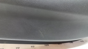 Rear right door panel for Honda Accord 18-22, black with gray leather insert, gray leather armrest, wood insert, torn leather, scratches