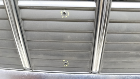 Radiator grille assembly with Audi E-Tron 19-23 emblem for parking sensors, chrome with gray, without plug, screw holes