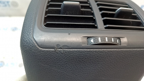 Rear center console trim with air vent for VW Golf 15-17, black, scratches