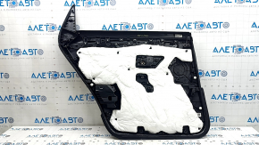 Mazda CX-90 24-26 rear right door panel, black leather with curtain, black leather armrest, gray molding insert, with handle