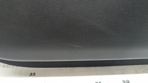 Mazda CX-90 2020 front right door trim, black leather, black leather armrest, gray molding insert, with handle, worn