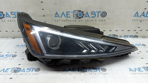Right front headlight Hyundai Elantra AD 19-20 halogen with brackets and cover, sand