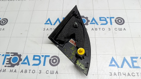 The inner right mirror cover for a Hyundai Elantra AD 17-20 is black, worn, and the mount is broken.