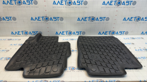Set of 2 front floor mats for Mercedes W167 GLE 350 450 20-23, black rubber