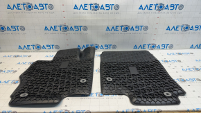 Set of 2 front floor mats for Mercedes W167 GLE 350 450 20-23, black rubber