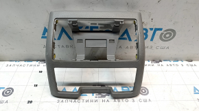 Rear center console trim for Toyota Highlander 2008-2013, gray, for climate control and cup holders, scratches
