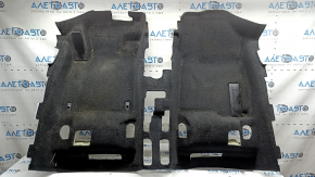 Honda Accord 18-22 black front floor covering with black footrest