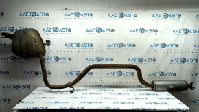 Exhaust line, middle and rear part with barrel, Honda Accord 18-22 2.0 hybrid, barrel dented