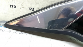 Rear right window glass, Honda Accord 18-22, chrome, scratches on chrome, cut seal, cut guides