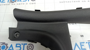 Rear inner left door sill trim for Hyundai Elantra AD 17-20, black, scratches, broken mount
