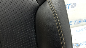 Mazda CX-90 24-26 driver's seat back upholstery, black leather, perforated, heated, wrinkled