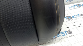 Mazda CX-90 24-26 driver's seat back upholstery, black leather, perforated, heated, wrinkled