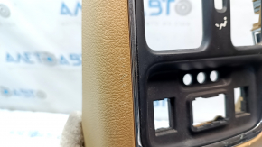Rear center console trim for Dodge Durango 2011-2013, beige, 2 pieces, scratches