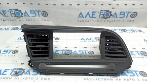 Black dashboard trim for Hyundai Elantra AD 19-20 monitor, broken mount
