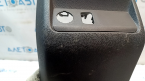 Rear center console trim for Infiniti QX50 19-22, black with chrome, with deflector, scratches